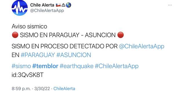 La Nación / Confirman que el sismo fue entre 3,5 a 4,6 de intensidad