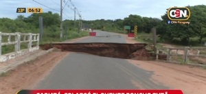 Colapsó el puente Poncho Pytã ubicado en Capiatá - C9N