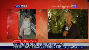 Agricultores de Itapúa enviaron 22 toneladas de arroz a Ucrania