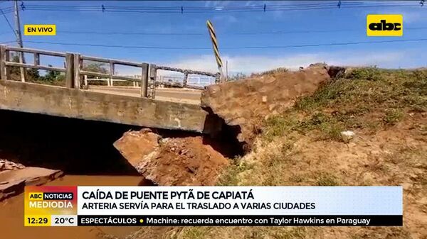 Capiatá: reparación de puente derrumbado se completaría en 45 días - ABC Noticias - ABC Color