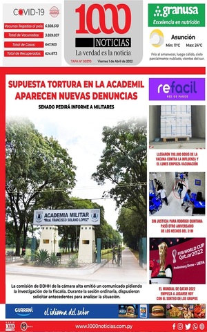Portadas de este viernes 1 de abril de 2022