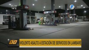 Delincuentes asaltan con violencia estación de servicios en Lambaré