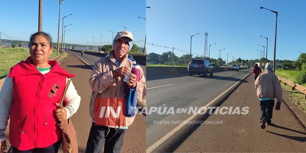 ANTE SUBA DEL PASAJE, FAMILIAS OPTARON POR MOVILIZARSE A PIE - Itapúa Noticias