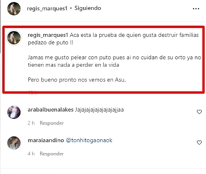 Toñito advierte que una "botinera" volvió al ruedo y Regis Marques se pronunció