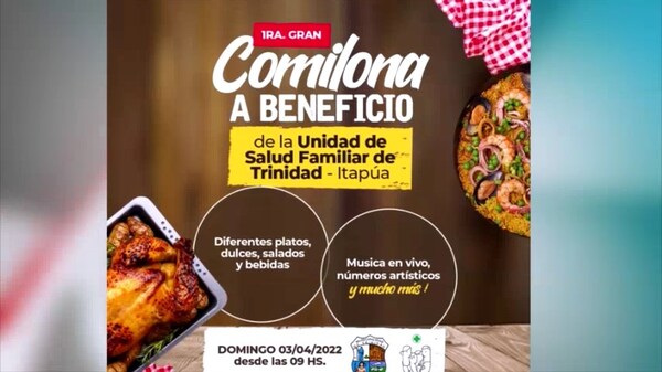 Postergan comilona solidaria a beneficio de la Unidad de Salud Familiar de Trinidad