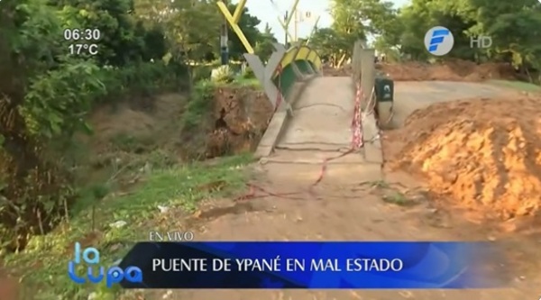 Puente de Ypané es un peligro mortal, denuncian