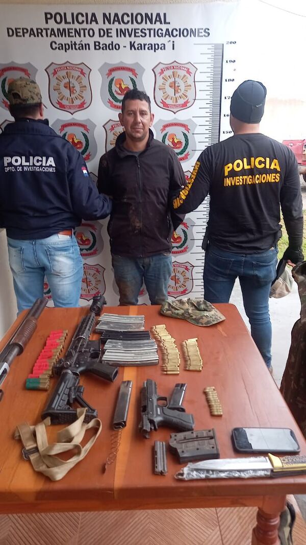 Detienen a supuesto asesino a sueldo en Capitán Bado - Nacionales - ABC Color