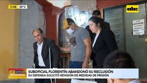 Suboficial Florentín abandonó su reclusión  - ABC Noticias - ABC Color