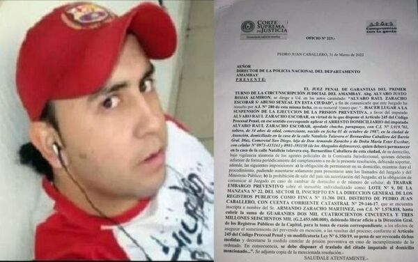 Juez de Pedro Juan Caballero premia con arresto domicialiario a buscado por abusar sexuamente de un menor