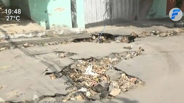 Deplorable estado de las calles del barrio Trinidad | Noticias Paraguay