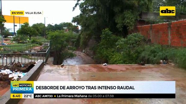 Desborde de arroyo tras intenso raudal - ABC Noticias - ABC Color