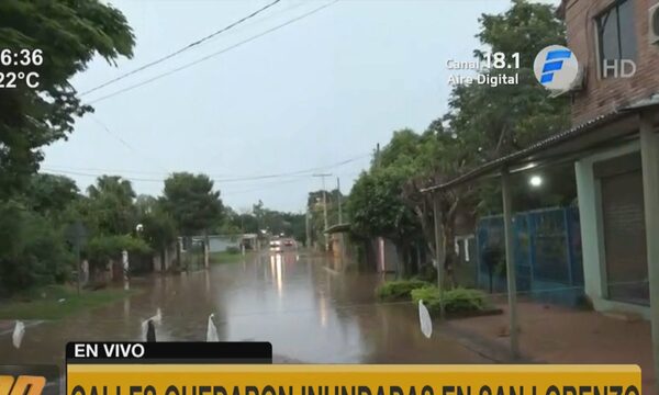 Calles y viviendas inundadas en barrio de San Lorenzo | Telefuturo