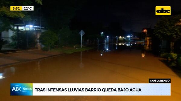 Tras intensas lluvias barrio queda bajo agua - ABC Noticias - ABC Color