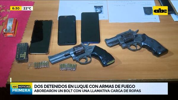 Dos detenidos en Luque con armas de fuego - ABC Noticias - ABC Color