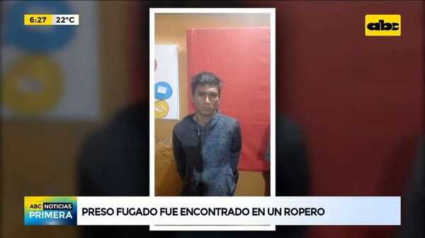 Un preso fugado fue encontrado en un ropero - ABC Noticias - ABC Color