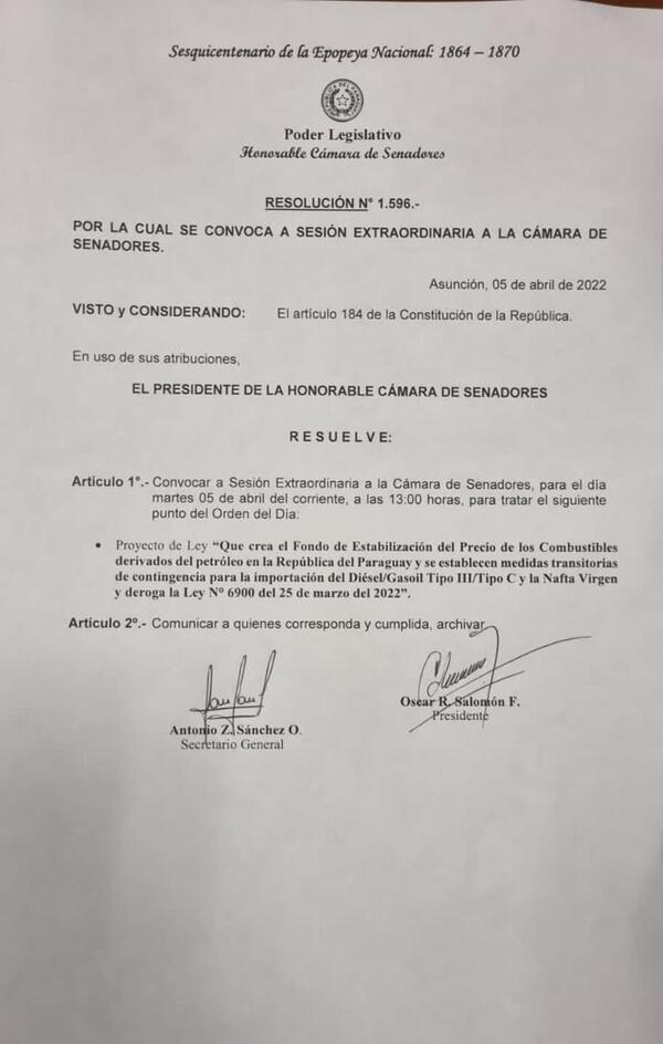 Senado tratará hoy el Fondo de Estabilización de los combustibles - El Independiente