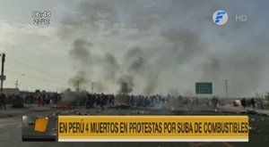 Muertes en protestas por suba de combustibles paralizan Perú - RDN - Noticias de Paraguay