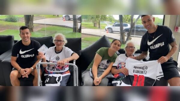 Abue olimpista visitó y llevó chipa a jugadores franjeados antes del partido