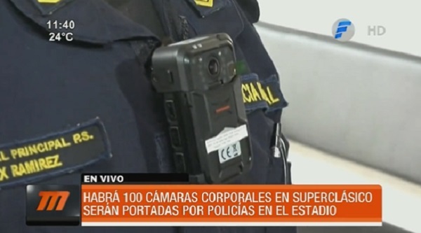Policías tendrán cámaras corporales en la cobertura del clásico - RDN - Noticias de Paraguay