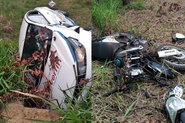 Choque entre moto y automóvil deja un muerto en Itapuá - Noticiero Paraguay
