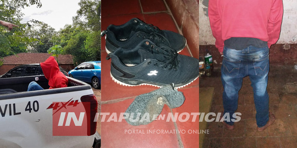 “CENICIENTA” HUYÓ DESCALZO TRAS UN INTENTO DE ASALTO Y LO ATRAPARON - Itapúa Noticias