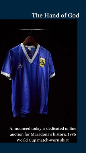 Esperan conseguir cifra millonaria: Subastarán la camiseta que usó Diego Maradona contra Inglaterra en el Mundial de 1986