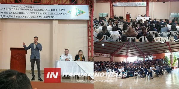 ENCUENTRO MOTIVACIONAL DE DIEGO AQUINO CON ESTUDIANTES - Itapúa Noticias