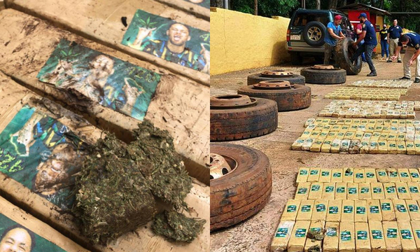 Hernandarias: Camión transportaba marihuana con fotografías de Neymar - OviedoPress