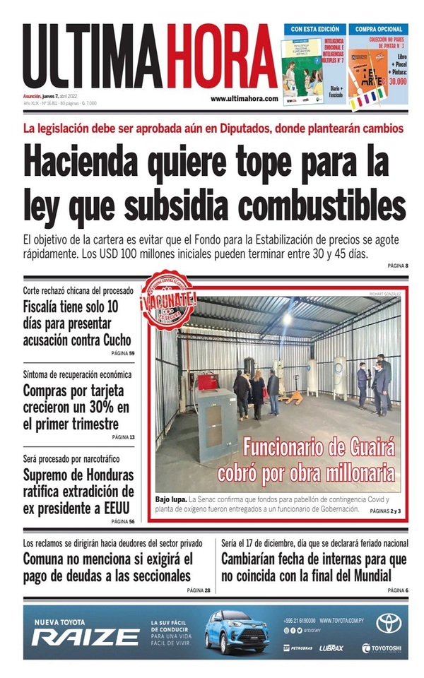 Portadas de este jueves 7 de abril de 2022