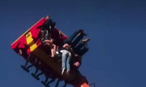 Terror en las alturas: Joven queda colgada en uno de los juegos en la Expo Canindeyú - OviedoPress