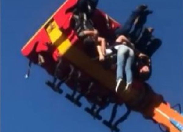 Joven casi cae del juego “kamikaze” de la Expo Canindeyú - Noticiero Paraguay