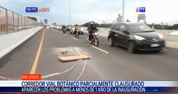 Clausuran parte del Corredor Vial Botánico por problemas en estructura