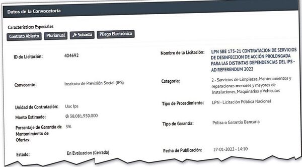 El IPS pretende destinar unos US$ 20 millones en limpieza y desinfección - Nacionales - ABC Color