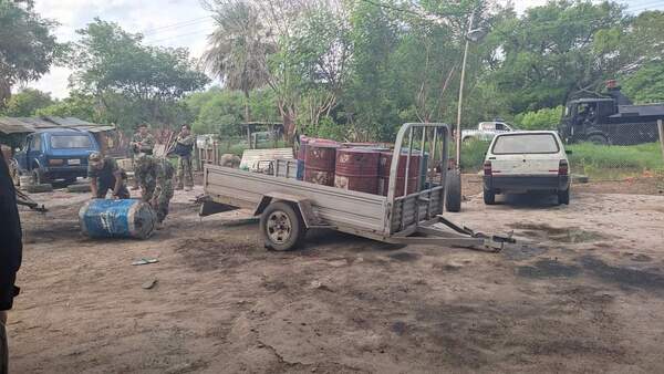 Incautan más de 3.600 litros de combustible de contrabando en un depósito de Vista Alegre