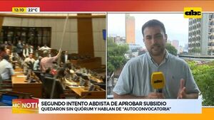 Segundo intento Abdista de aprobar subsidio  - ABC Noticias - ABC Color
