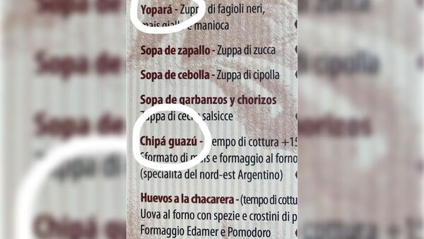 "Chipa guasu, especialidad del nordeste argentino", dicen en Roma
