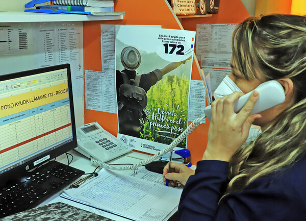 Fono ayuda para adicciones recibió más de 8.300 llamadas desde su habilitación