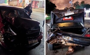 Borracha choca contra un automóvil estacionado