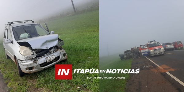 ACCIDENTE DE TRÁNSITO EN RUTA PY 1 POR IMPRUDENCIA EN MEDIO DE LA DENSA NEBLINA. - Itapúa Noticias