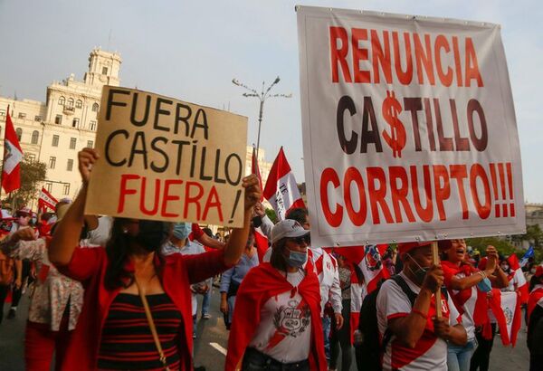 Perú: manifestantes mantienen protestas contra Castillo - Mundo - ABC Color