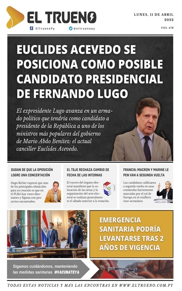 Portadas de este lunes 11 de abril de 2022
