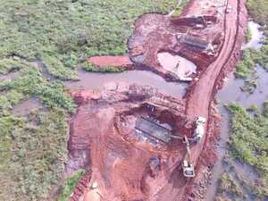Avanza la construcción del puente que unirá los distritos de Itanará y San Vicente, en Canindeyú - .::Agencia IP::.