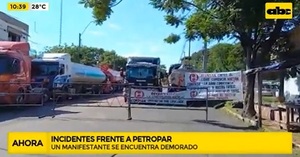 Detienen a manifestante en inmediaciones de Petropar