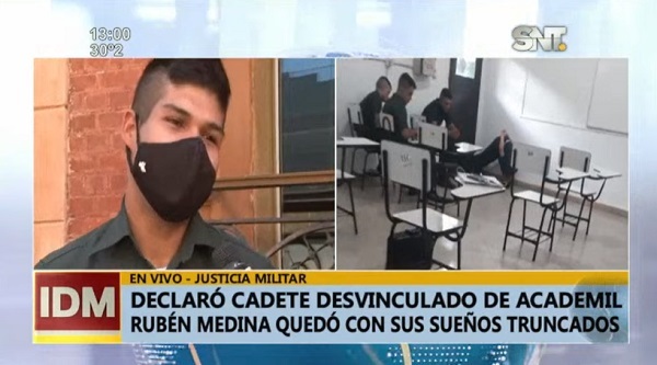 Joven “torturado” lamenta que truncaron su sueño de ser militar