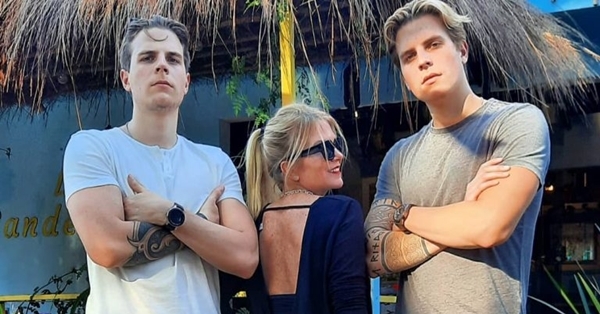 Ale Prayones se divirtió con sus hijos en la playa y causó furor