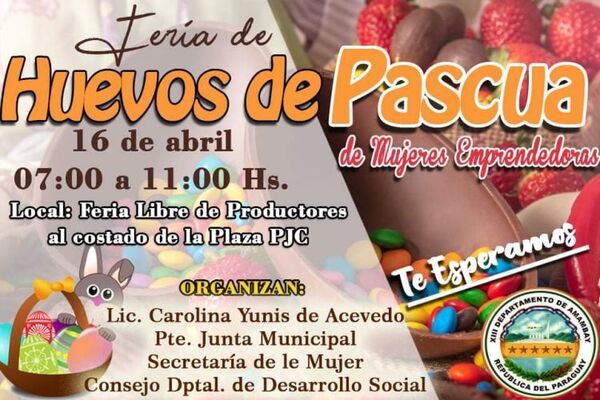 Deliciosos huevos de Pascua artesanales este sábado en la Feria Libre de PJC