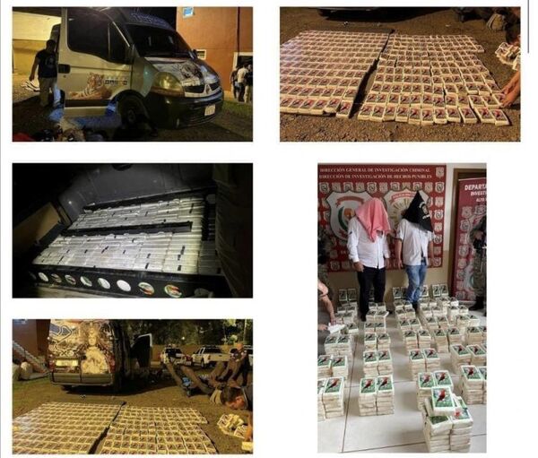 Fiscal imputó a dos personas por transportar 388 kilogramos de cocaína en un minibús, la incautación supera el valor de 1 millón de dólares