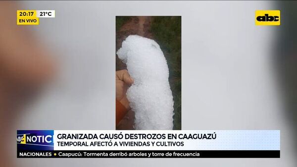 Granizada causó destrozos en Caaguazú - ABC Noticias - ABC Color