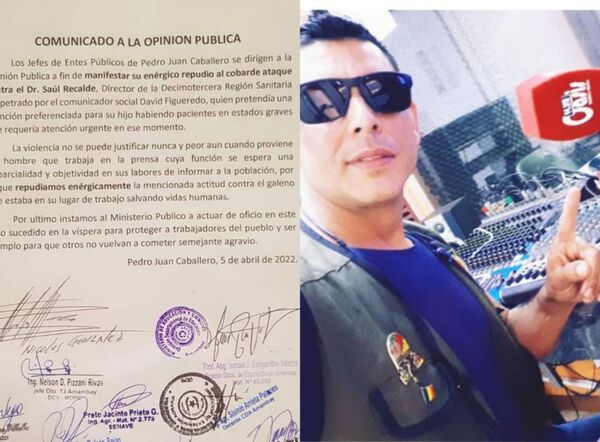 Seccionaleros de la función pública repudian actitud violenta del radialista David Figueredo