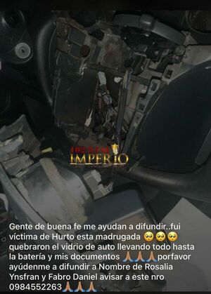 Hurtan batería de un automóvil y documentos del interior del mismo - Radio Imperio